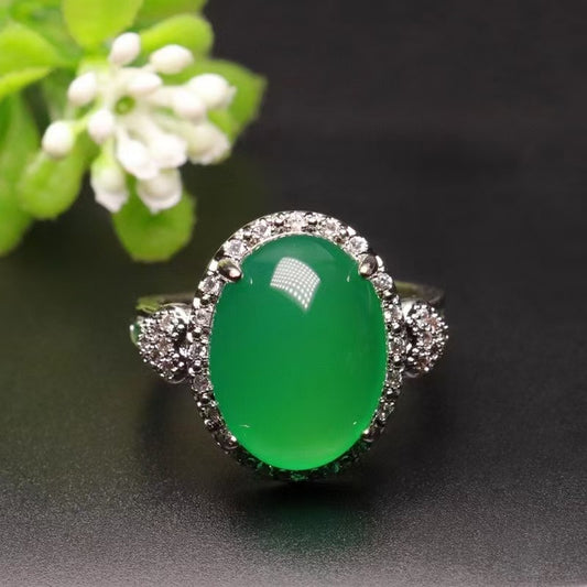 chalcedony ring(size adjustable)