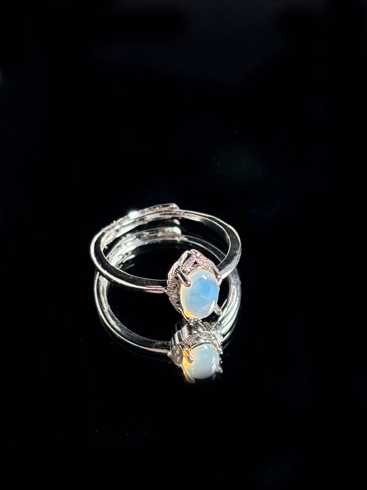 Opal Elegant Cabochon Ring