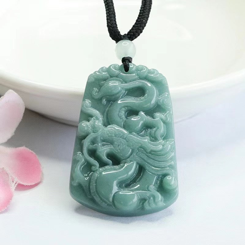 Jadeite dragon necklace